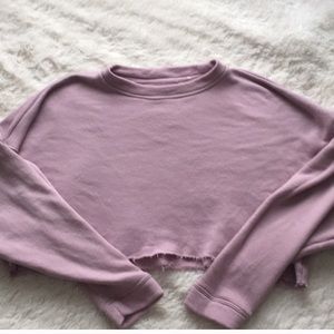 pacsun pink cropped sweatshirt